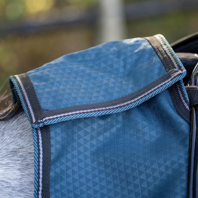 Uitrijdeken QHP Turnout Collection Fleece Blauw