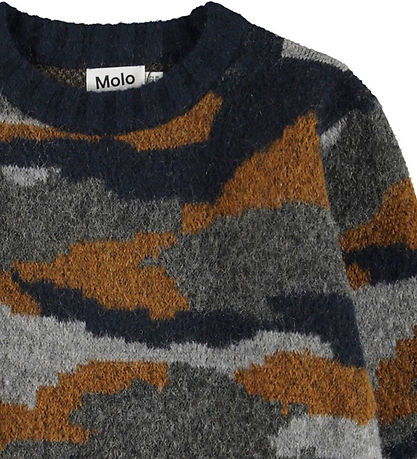 Molo -Bluse - Wolle/Polyester - Bello - Camo-Strick