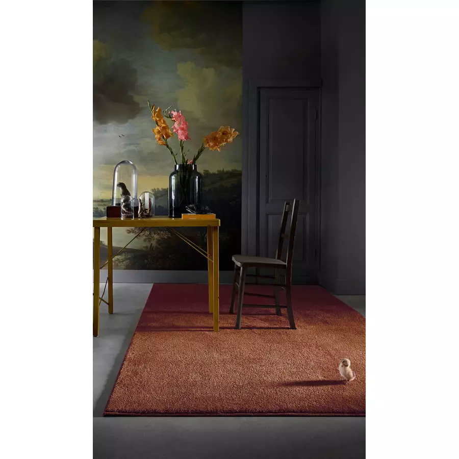 Homie Living Kurzflorteppich Venice rost braun