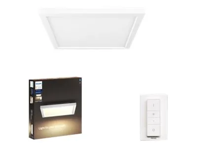 Philips Hue White ambiance Aurelle - Loftslampe - LED - 24.5 W - varmt til køligt hvidt lys - kvadrat - hvid