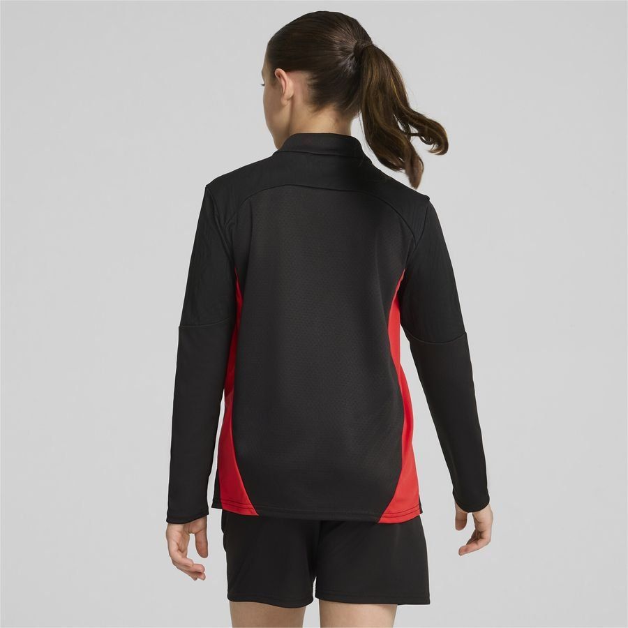 Milan AC Maillot d'Entraînement Fermeture Éclair 1/4 - Noir/For All Time Red Enfant