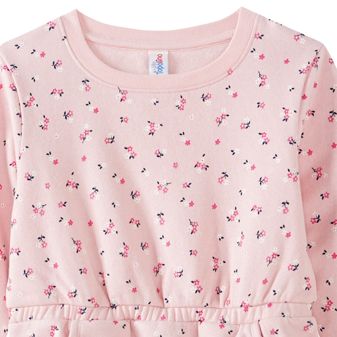 Topolino Mädchen Sweatkleid mit Blumen-Allover rosa