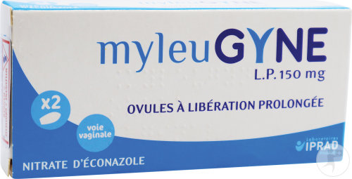 Myleugyne L.P. 150mg Nitrate D'Éconazole 2 Ovules À Libération Prolongée