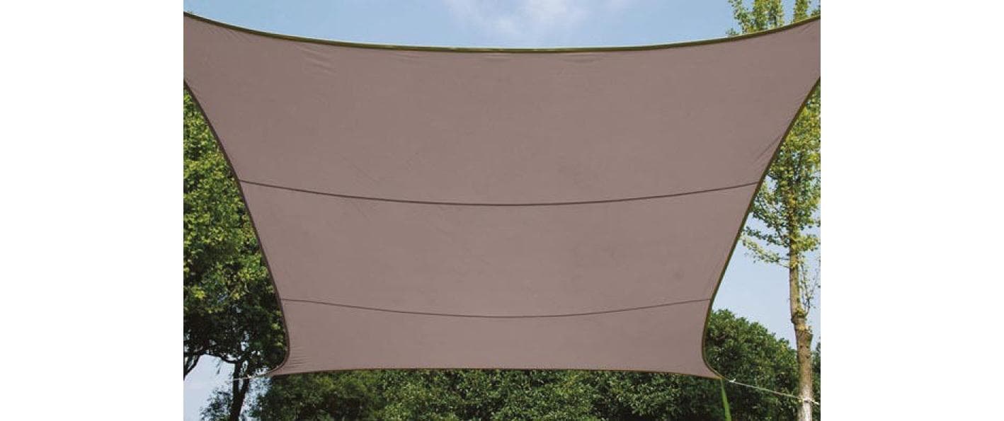 Sonnensegel 360 cm, Quadratisch3,6 x 3,6 m, braungrau