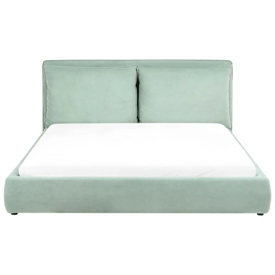 BAJONNA - Tweepersoonsbed - Mintgroen - 180 x 200 cm - Stof