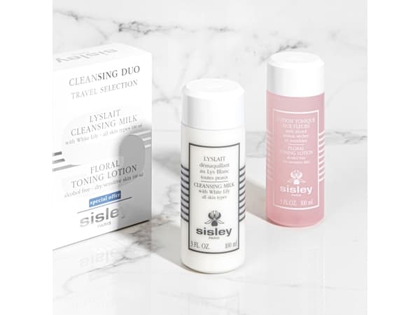 SISLEY SET (DUO DEMAQUILLANT CLEANSING MILK WITH WHITE LILY 100ML + FLORAL TONING LOTION 100ML)