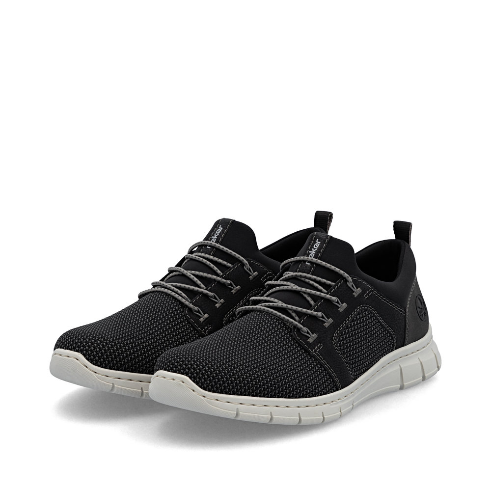 Rieker Herren-Sneaker-Slipper Schwarz-Blei-Grau-Weiß