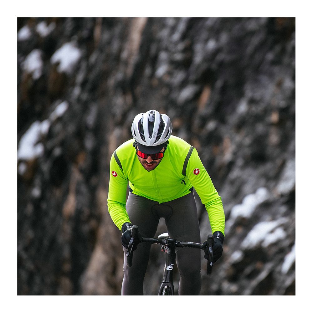 Castelli PERFETTO - Veste Homme electric lime/dark gray