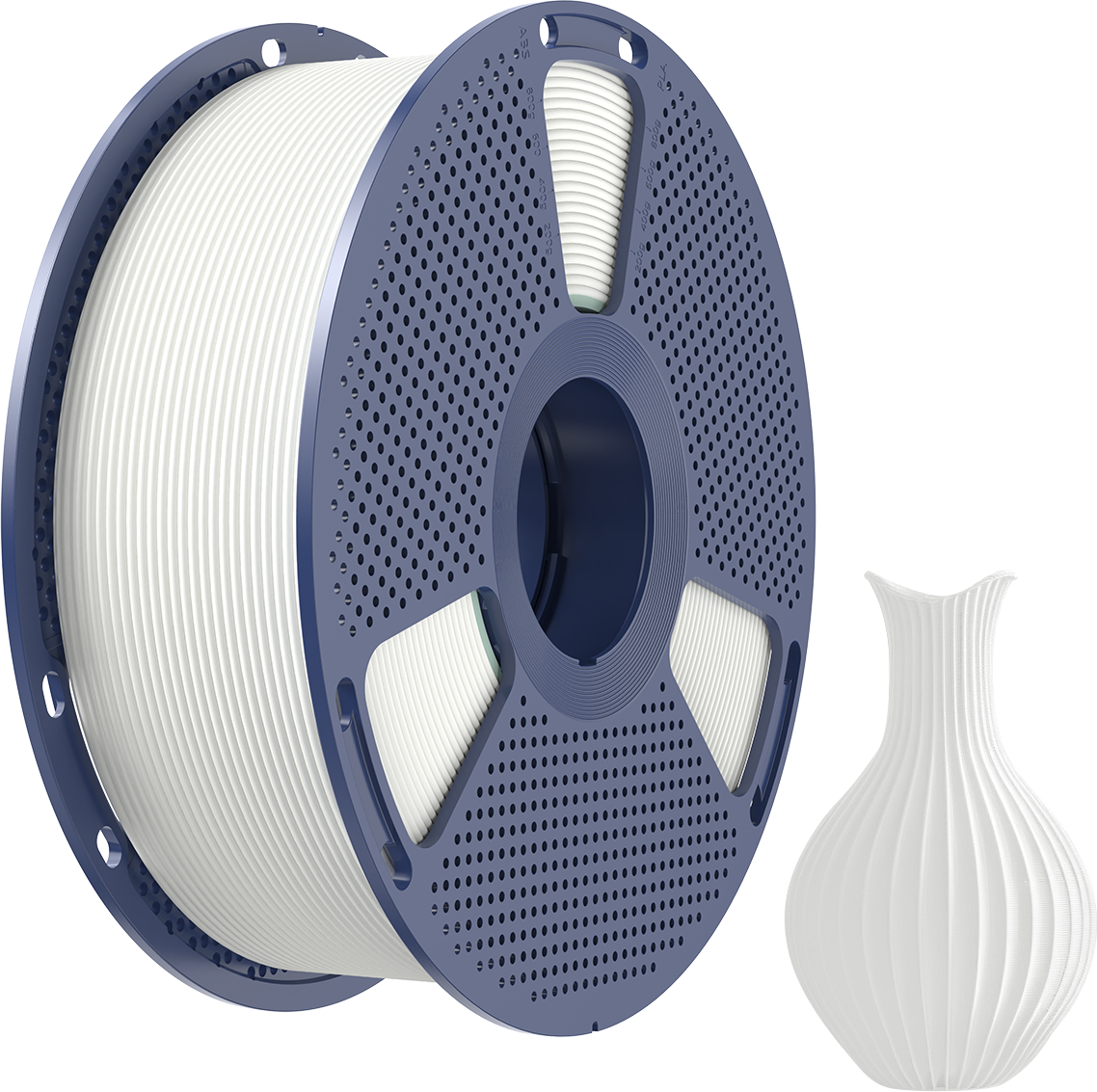SUNLU  PLA Classic White, 1,75 mm / 1000 g    High Speed PLA mit mattem Finish in White
