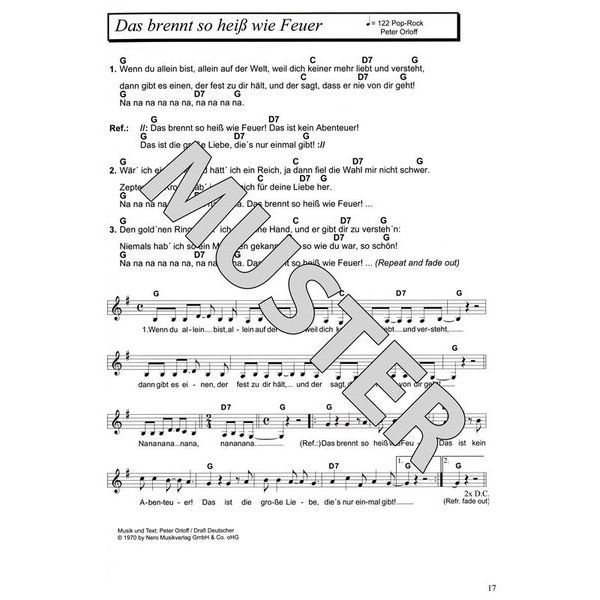 Hildner Musikverlag 140 Deutsche Schlager Der 70er