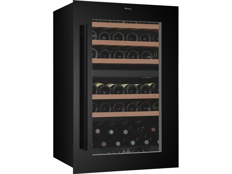 Trisa Einbauweinkühlschrank Dual Zone Schwarz, Rechts Weinkühlschrank