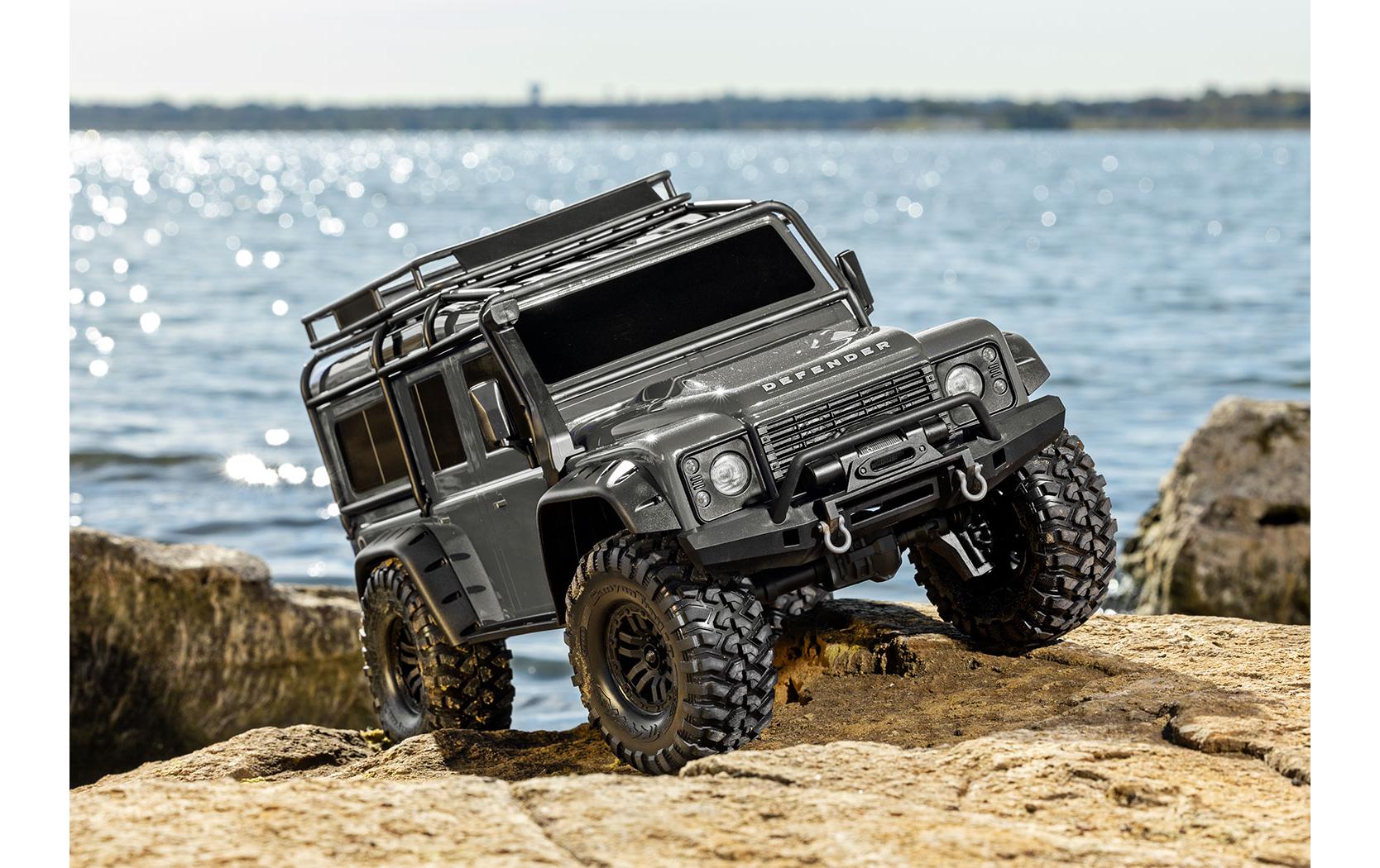 Scale Crawler Land Rover Defender D110, Silber ARTR, 1:10<br>Off-Road Model im Massstab 1:10