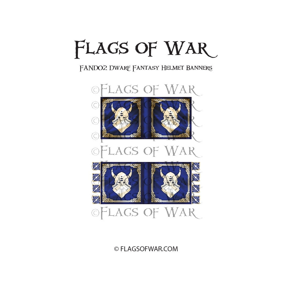 Dwarf Fantasy Helmet Banners