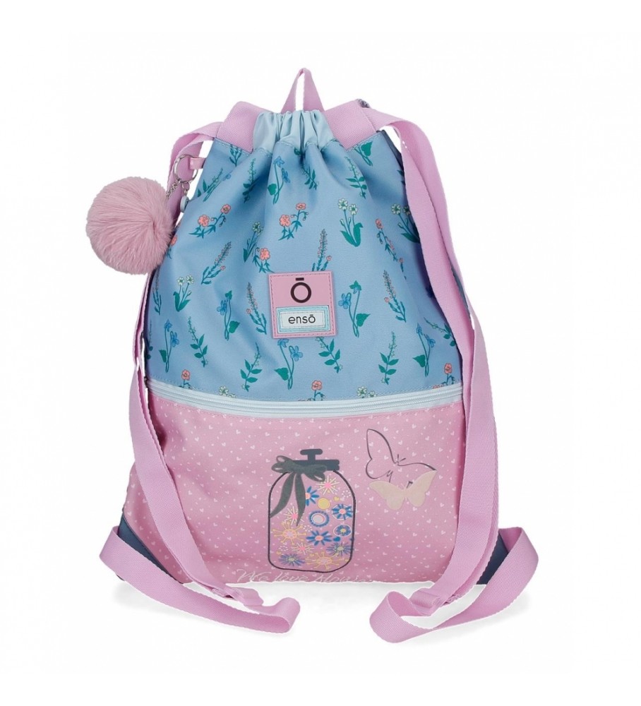 Enso Enso We Love Flowers Bolsa com cordão rosa
