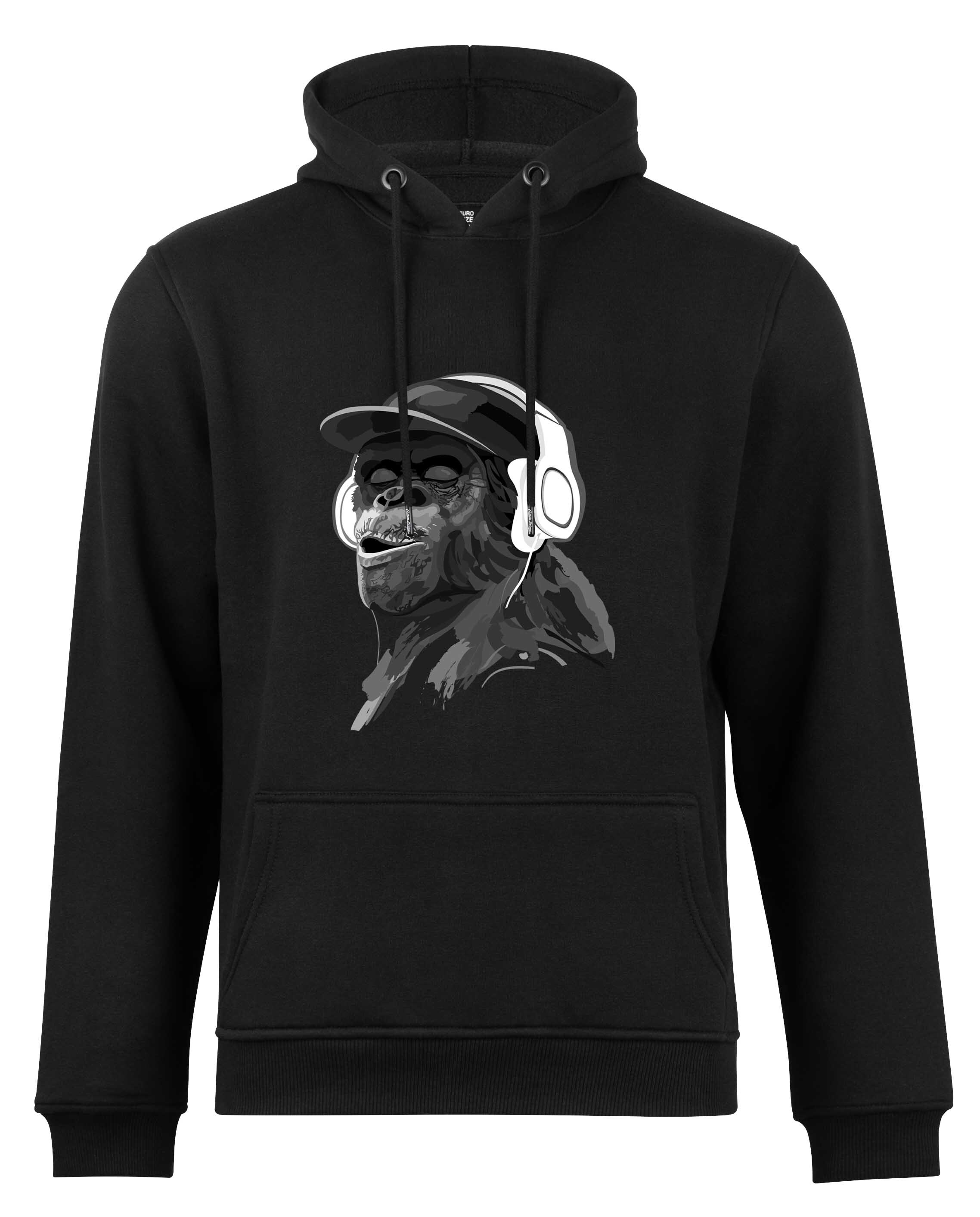 Cotton Prime® Kapuzensweatshirt mit Affenmotiv - Monkey mit DJ-Kopfhörer