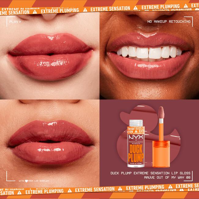 NYX Professional Makeup Duck Plump Lip Plumping Laquer Lipgloss 8 Mauve Out My Way