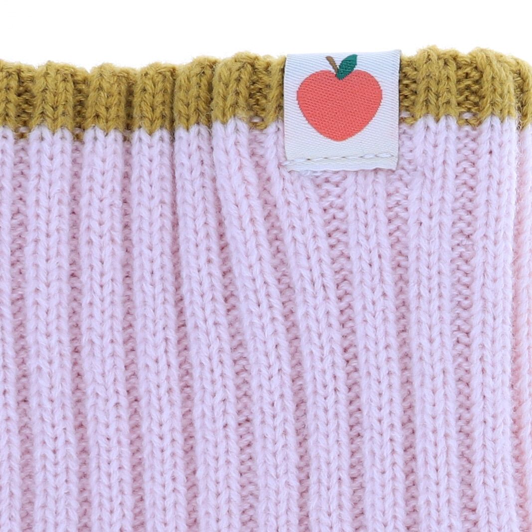Tour de cou enfant réversible corail pomme - Dans mon jardin Jolie saison
