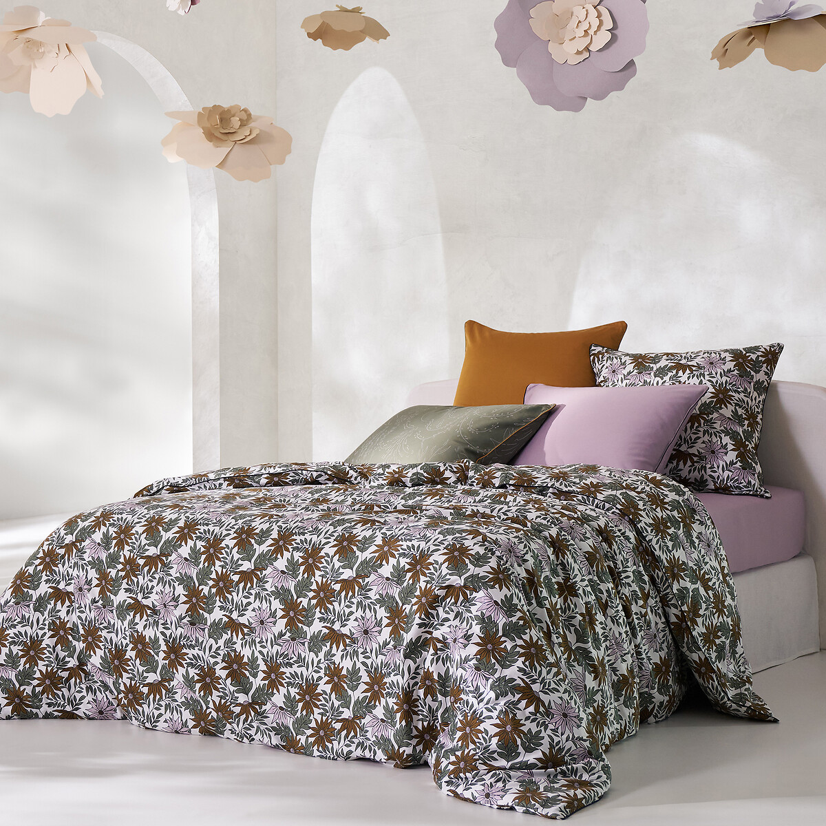 EMMA X LA REDOUTE INTERIEURS<br>Capa de edredão em cetim de algodão, Astrid