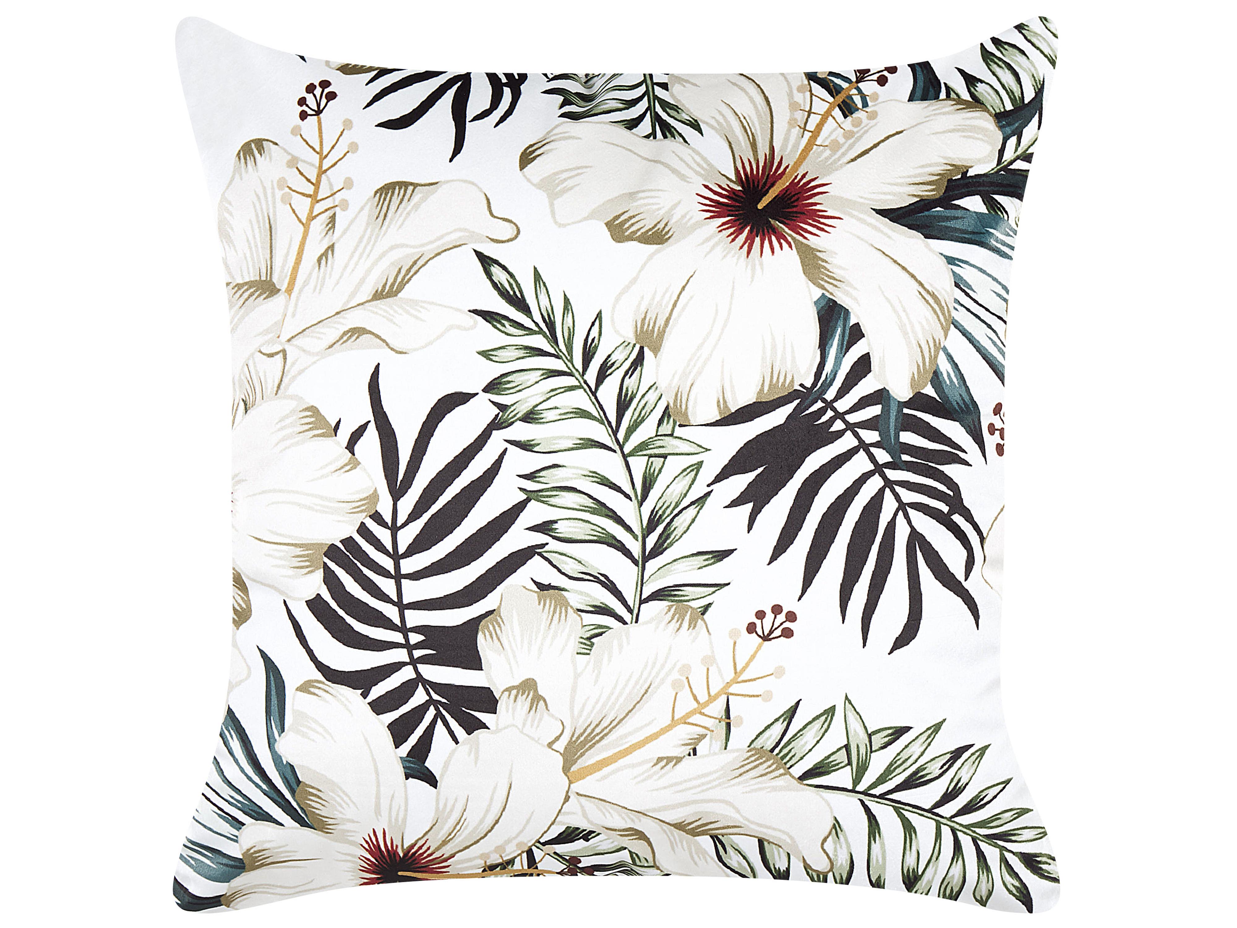 Sierkussen OKRA Fluweel 45 x 45 cm Meerkleurig bladpatroon