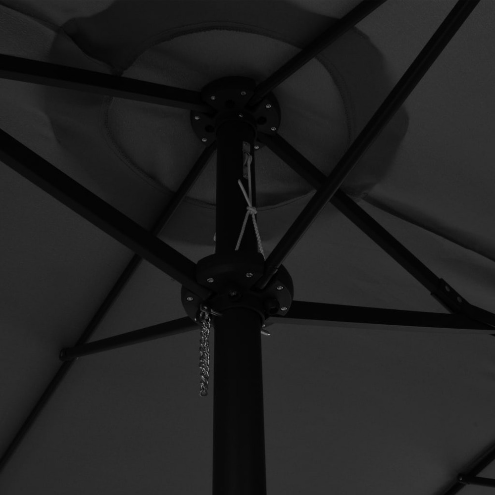 Parasol d'extérieur poteau en aluminium 460 x 270 cm anthracite