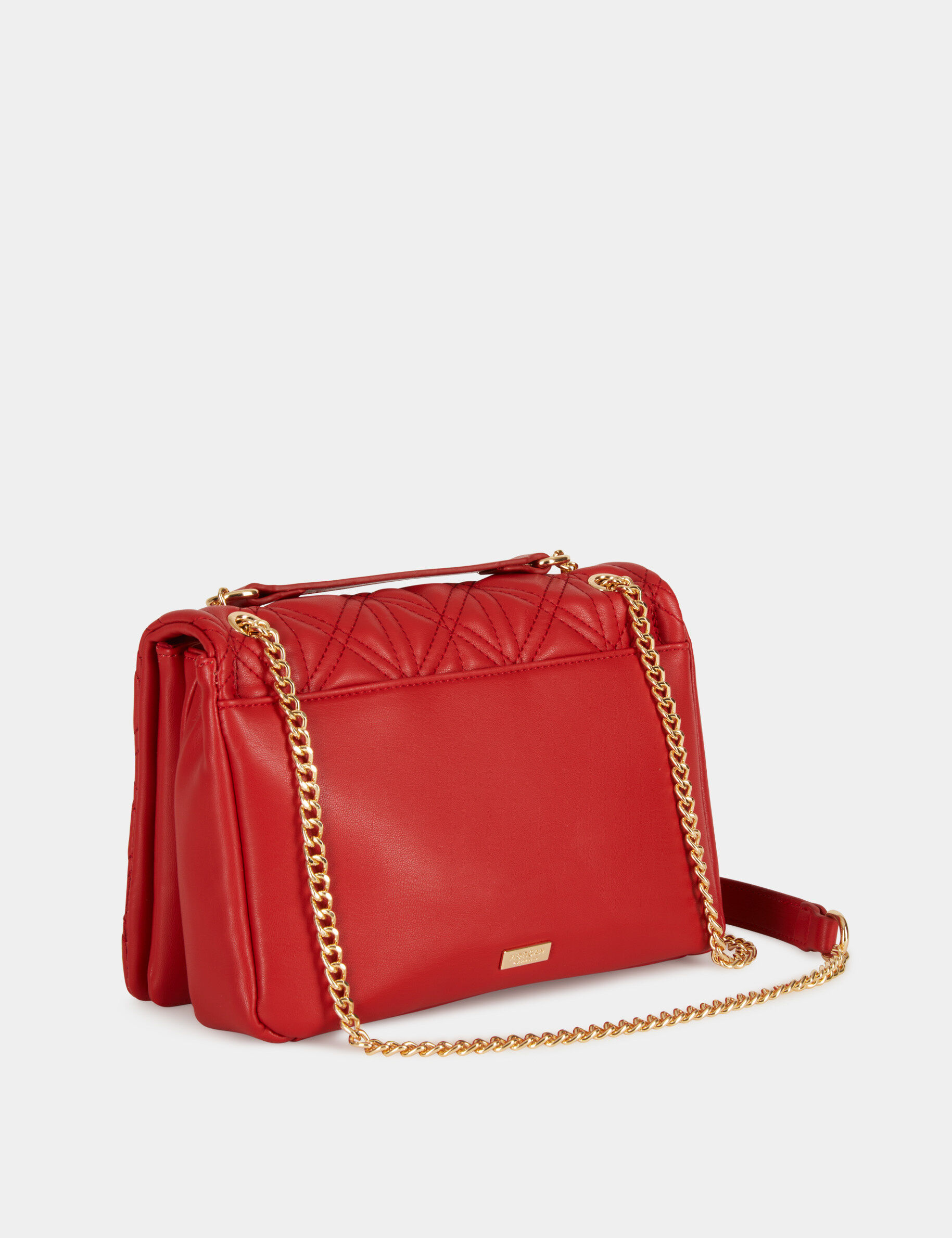 Sac pochette matelassé rouge femme - rouge