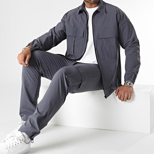 Veste Zippée Avec Poches 0244 Gris Anthracite