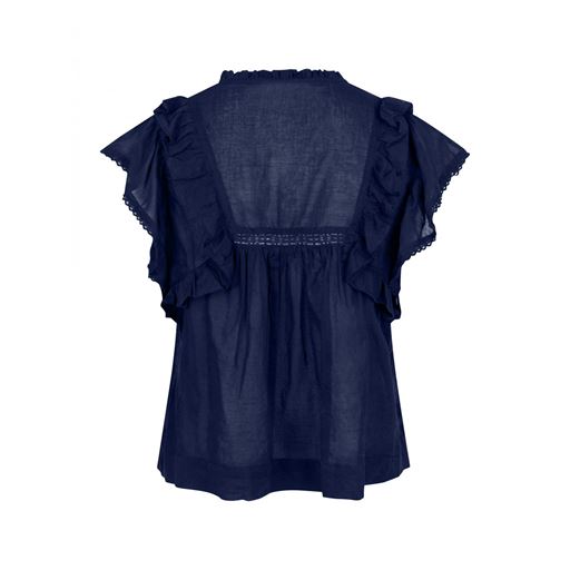 Neo Noir Jayla S Voile Bluse, Navy, 38