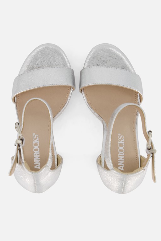 Ann Rocks Sandalen zilver Pu