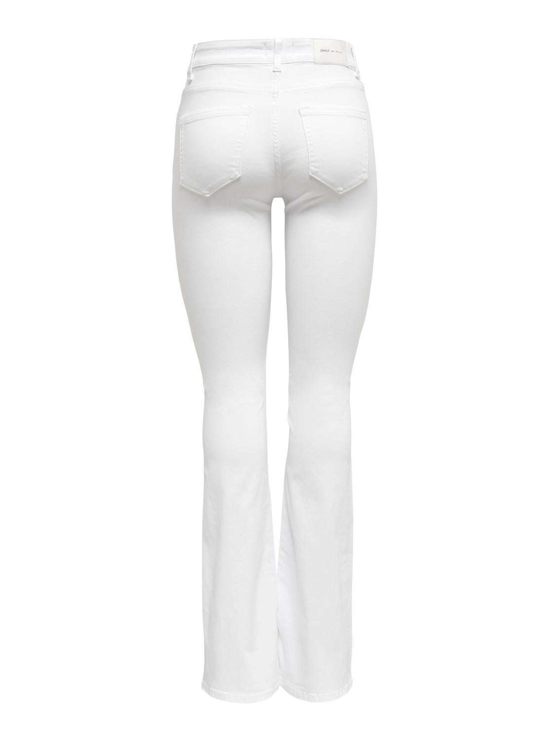 ONLBLUSH Mittlere Taille Ausgestellt Jeans White