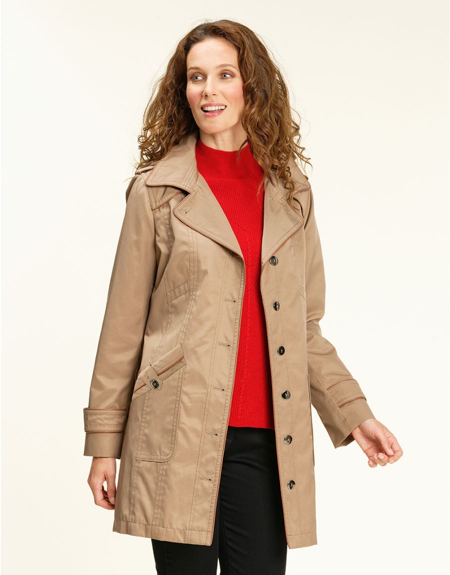 Parka-trench camel