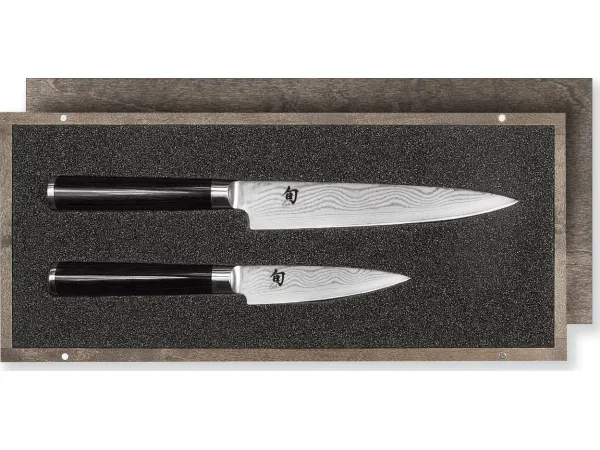 kai DMS-210, Kniv/bestik etuisæt, Stål, Træ, Rustfrit stål, Sort, Japan