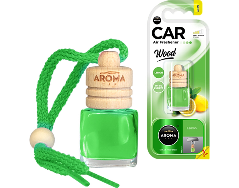 AMBIENTADOR AUTOMÓVEL AROMA CAR WOOD LEMON 6ML