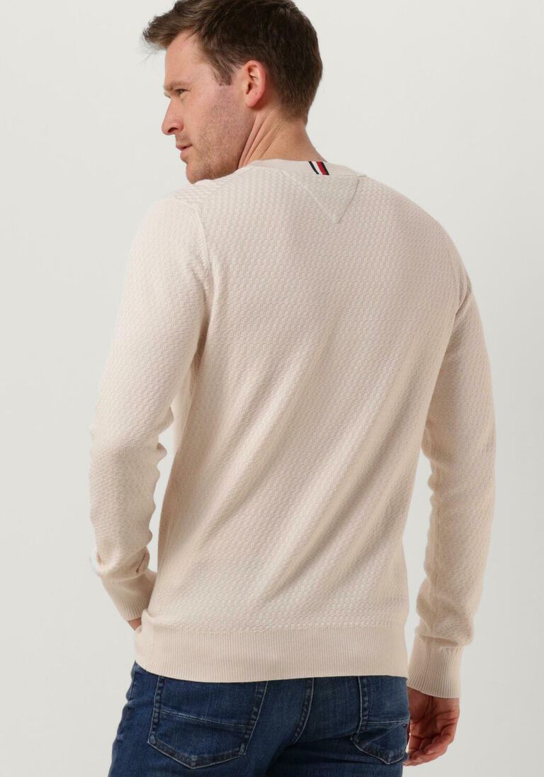 TOMMY HILFIGER gebroken wit tommy hilfiger trui cross structure crew neck