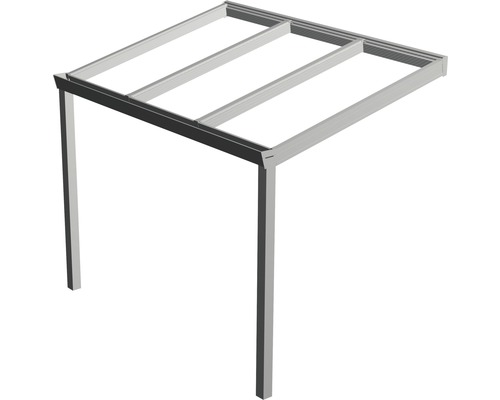 Expert terrasoverkapping met helder polycarbonaat 300x250 cm wit