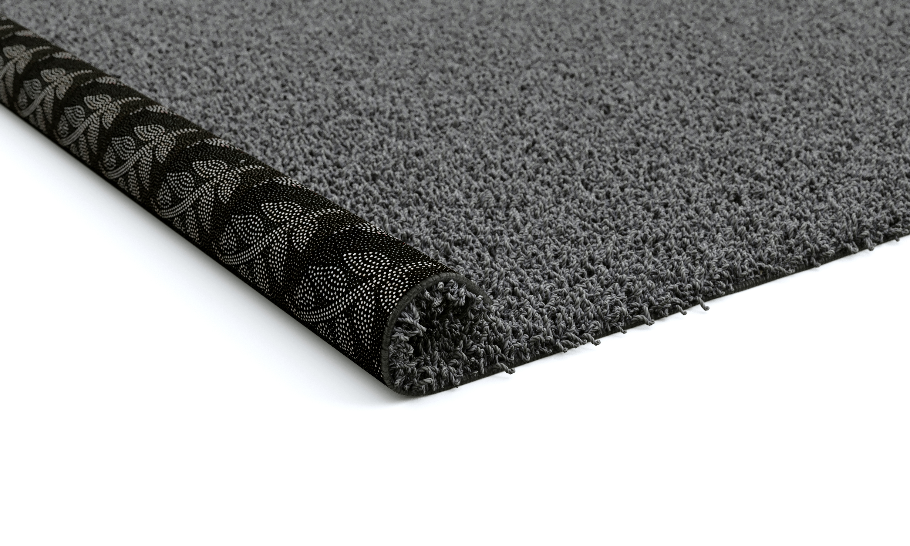 Hochflor Teppich 120 x 170 cm grau