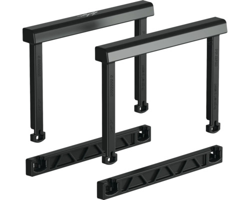 Lechuza handgreepset voor Cubico 22 / Balconera 50 / 80, zwart kunststof