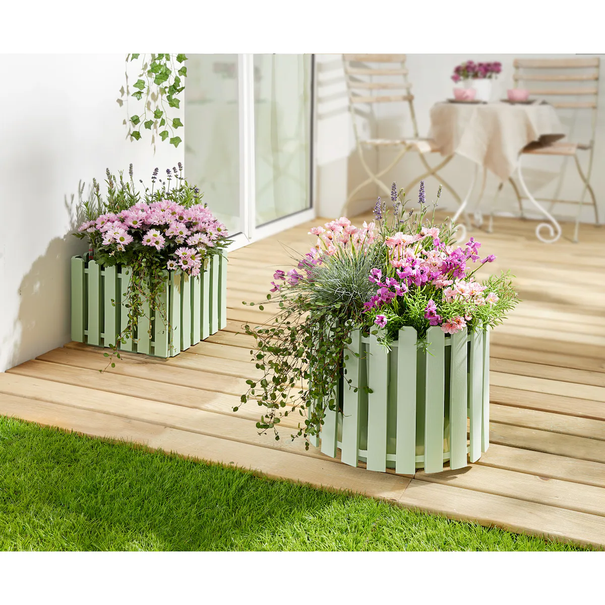 viva domo - Blumentopf 2 in 1 „Landhaus“ - eckig