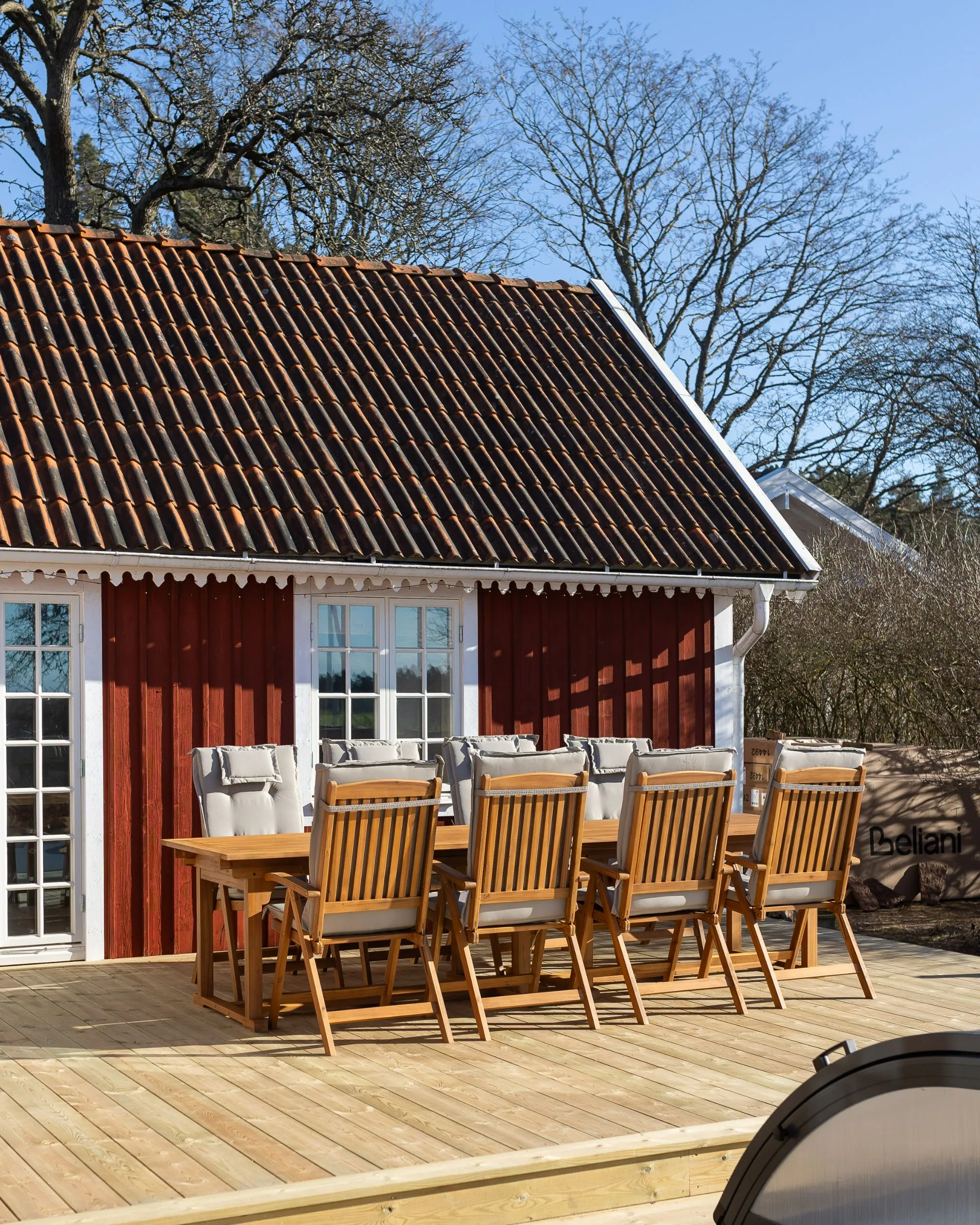 Tuinset 6-zits JAVA met kussens Acaciahout Taupe