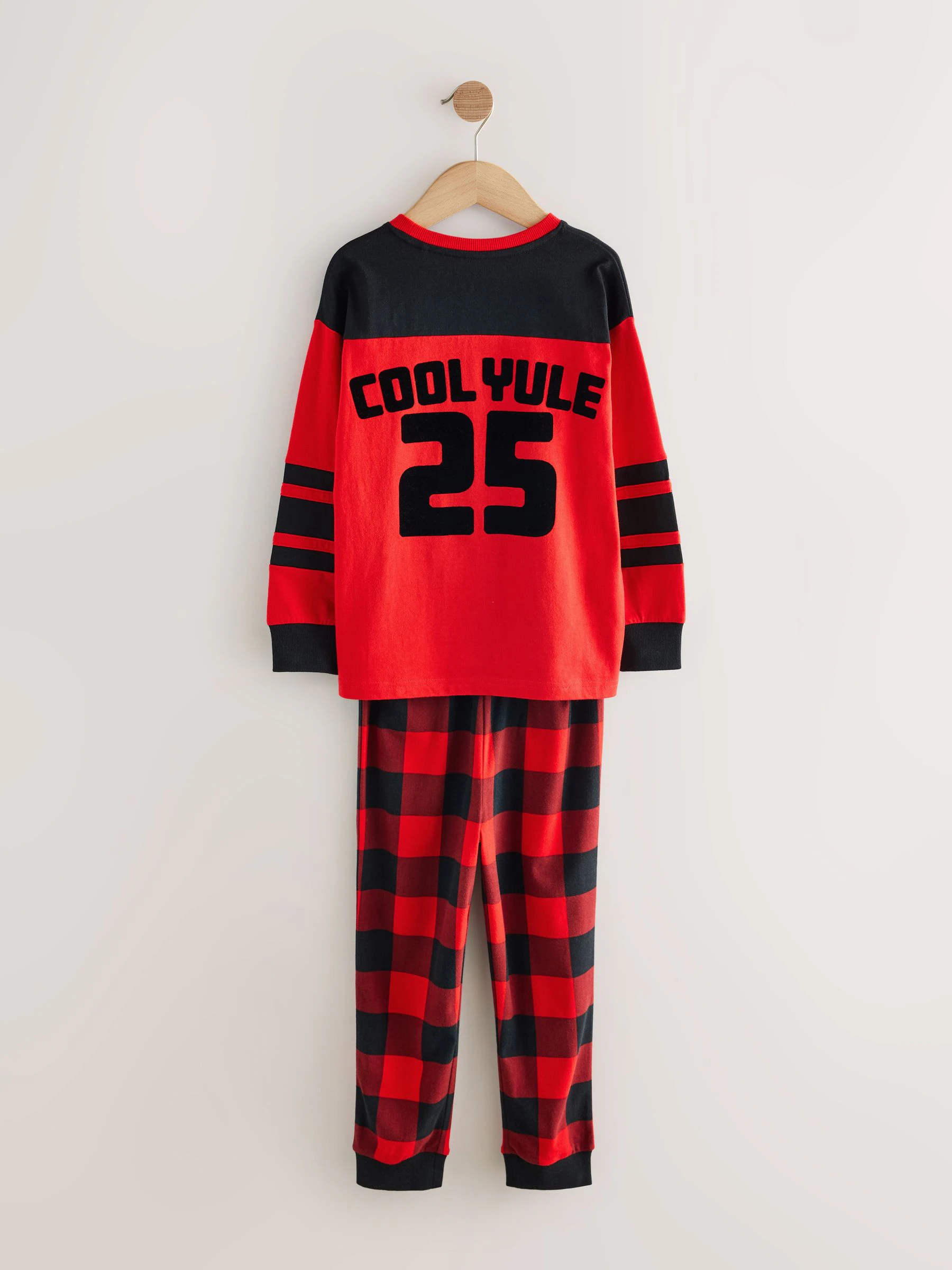 Red Check Reindeer - Enkele kerstpyjama (5-16jr)