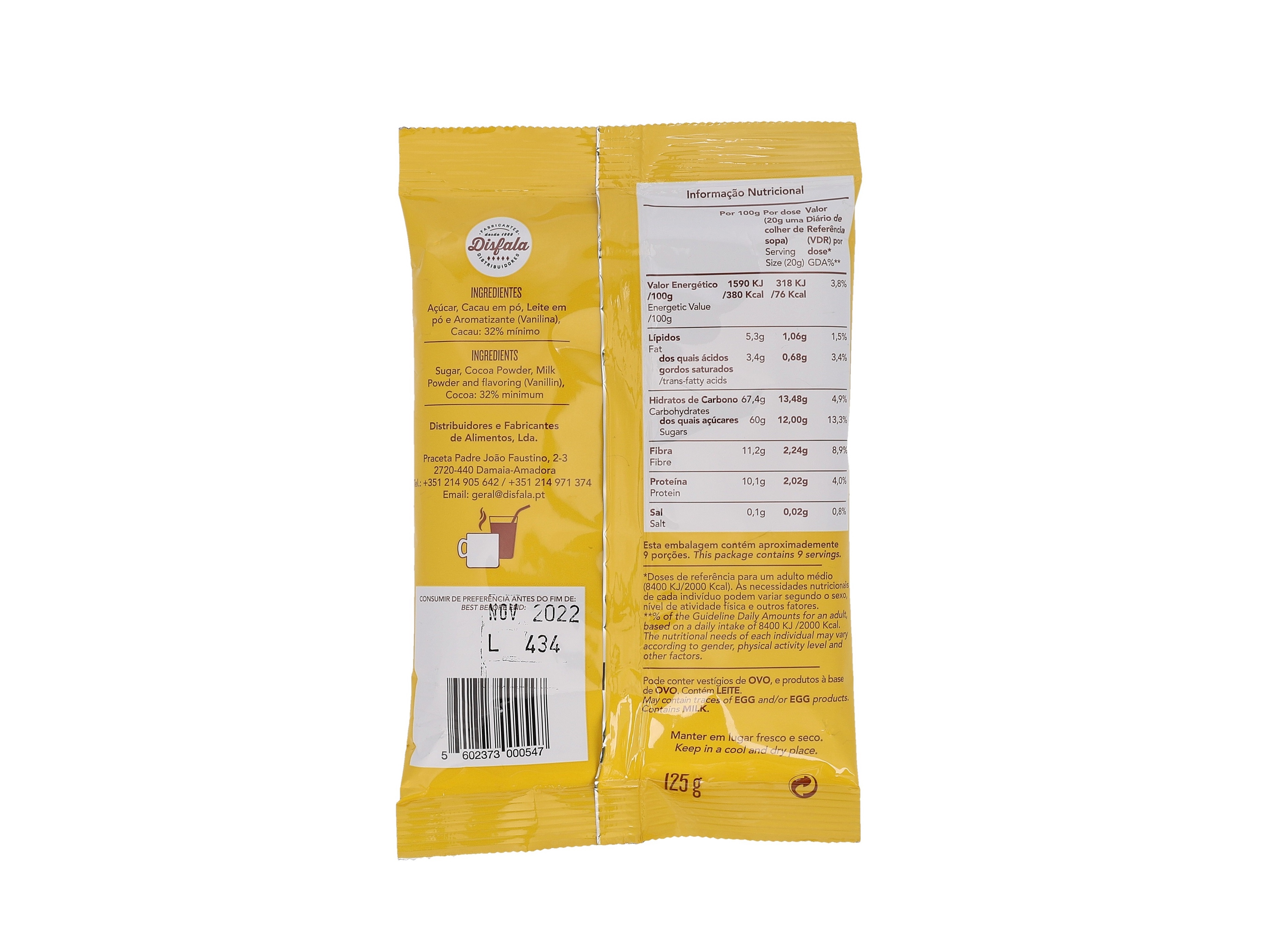CHOCOLATE DISFALA EM PÓ 125G