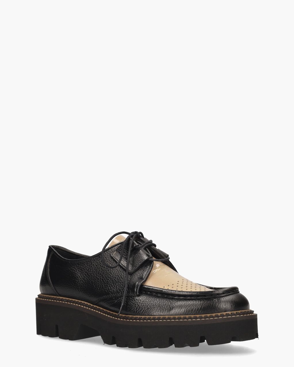 Pertini 32756 Zwart/Beige Dames Veterschoenen