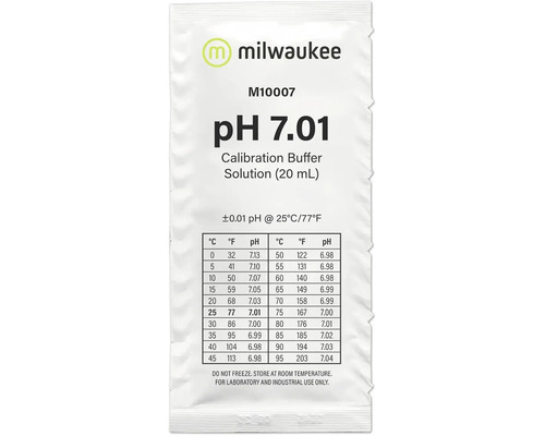 Milwaukee M10007B pH 7 bufferoplossing voor aquariumwateranalyse (25 x 20 ml)