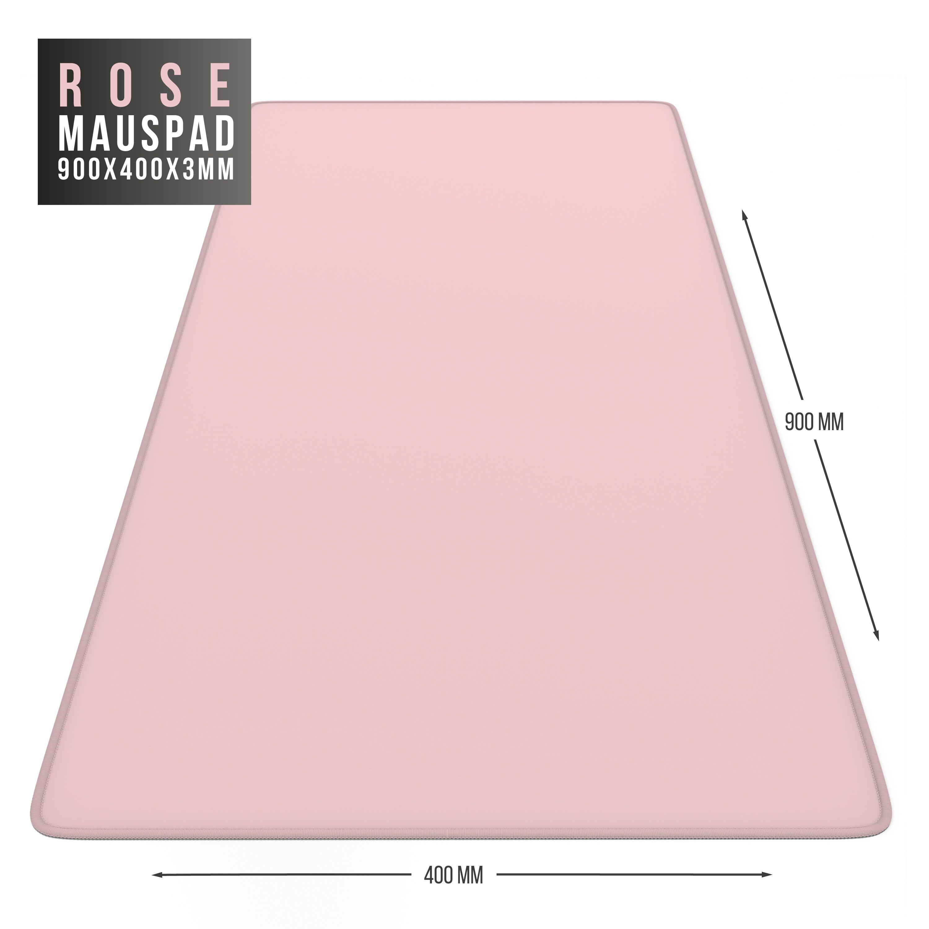 CSL Gaming Mauspad, XXL, 900 x 400 x 3 mm, Schreibtischunterlage, extralarge, waschbar, rosa