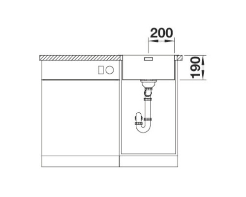 Blanco CLARON 400 -IF/A spoelbak, 460 x 510 mm, roestvrij staal, 521632