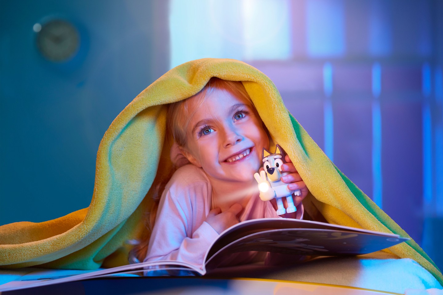 Bluey - Goglow - 2-I-1 Natlampe Og Lommelygte