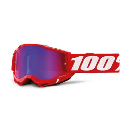 Masque cross 100% ACCURI 2 - RED - ROUGE/BLEU - ENFANT - Rouge