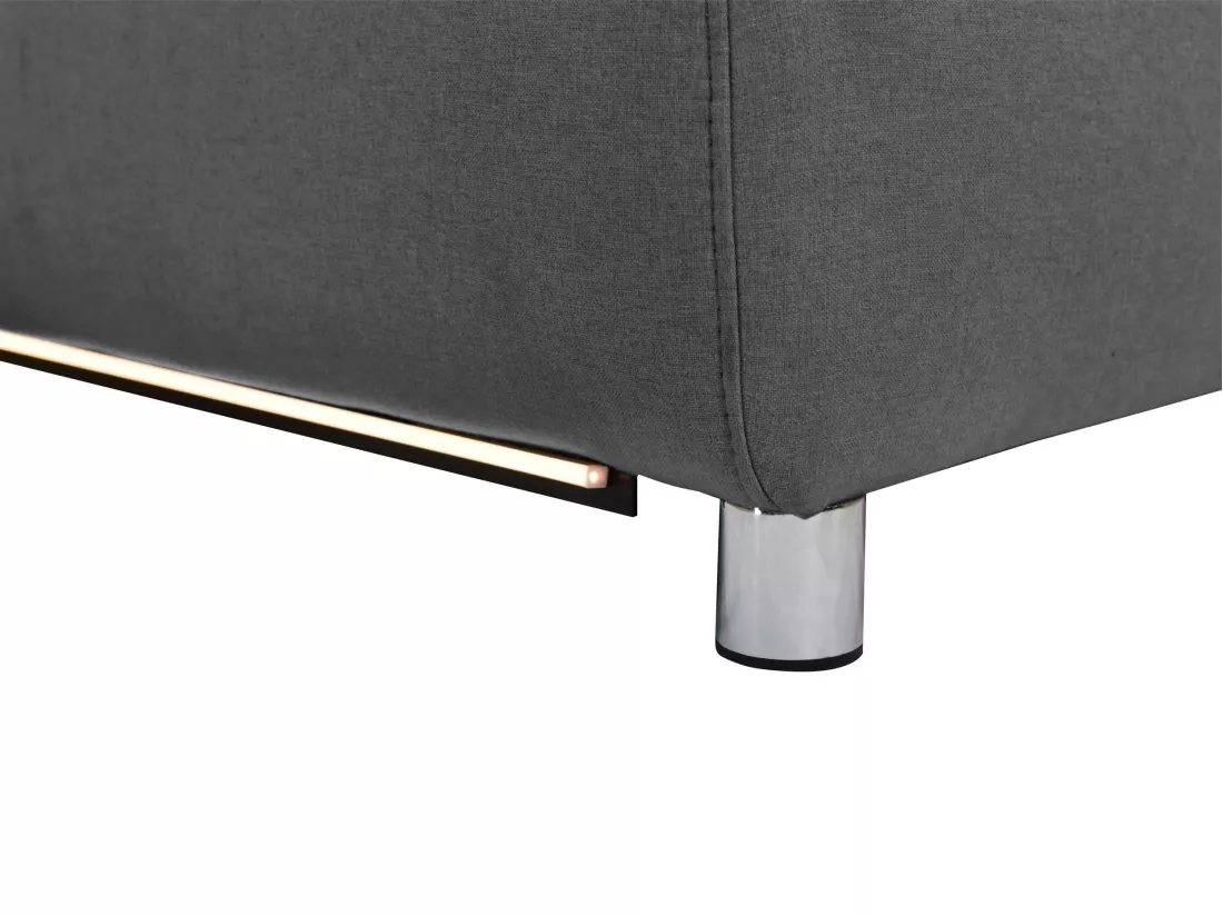 Pareli | Canapé 2 places avec fonction manuel en tissu anthracite