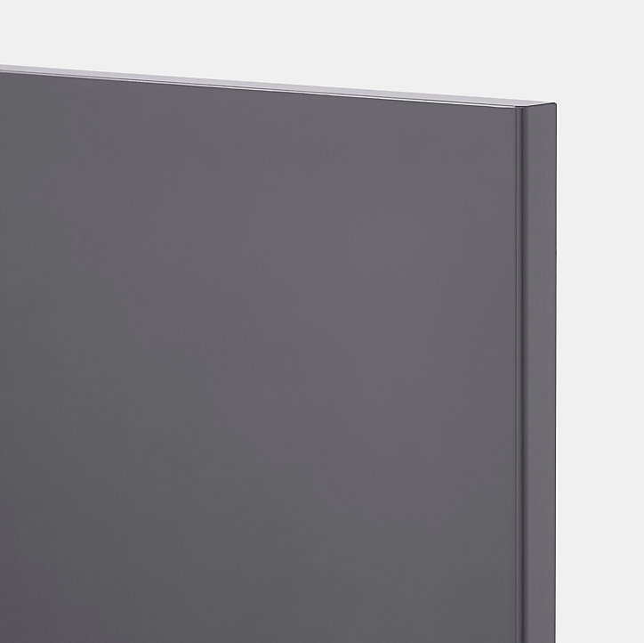 Façade de cuisine hotte / casserolier Stevia gris anthracite brillant l. 40 cm GoodHome