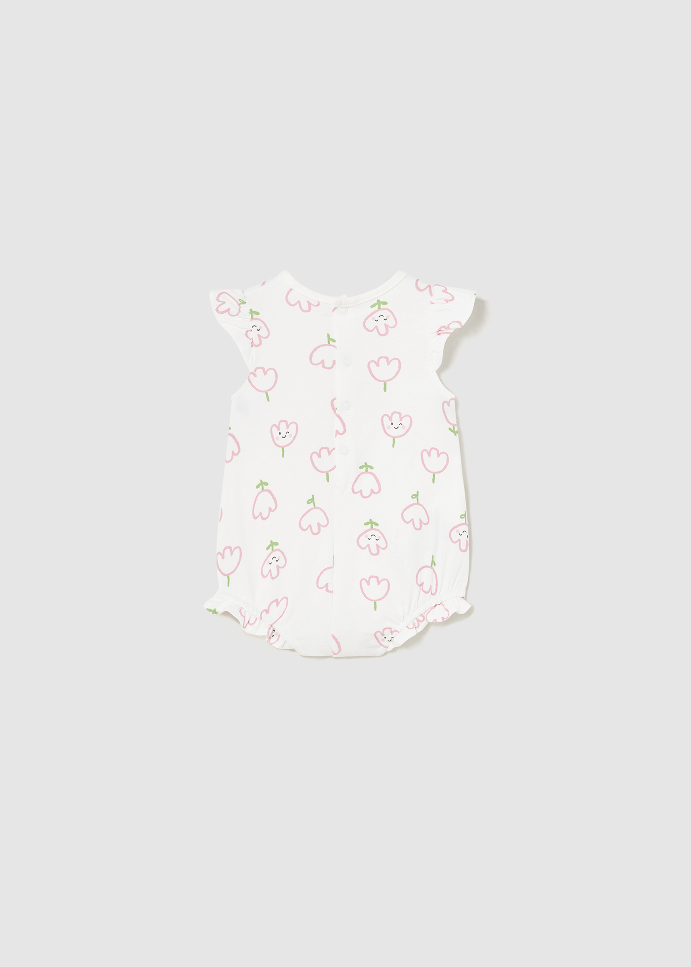 Conjunto de 3 macacões Better Cotton para recém-nascidos, rosa sorvete.