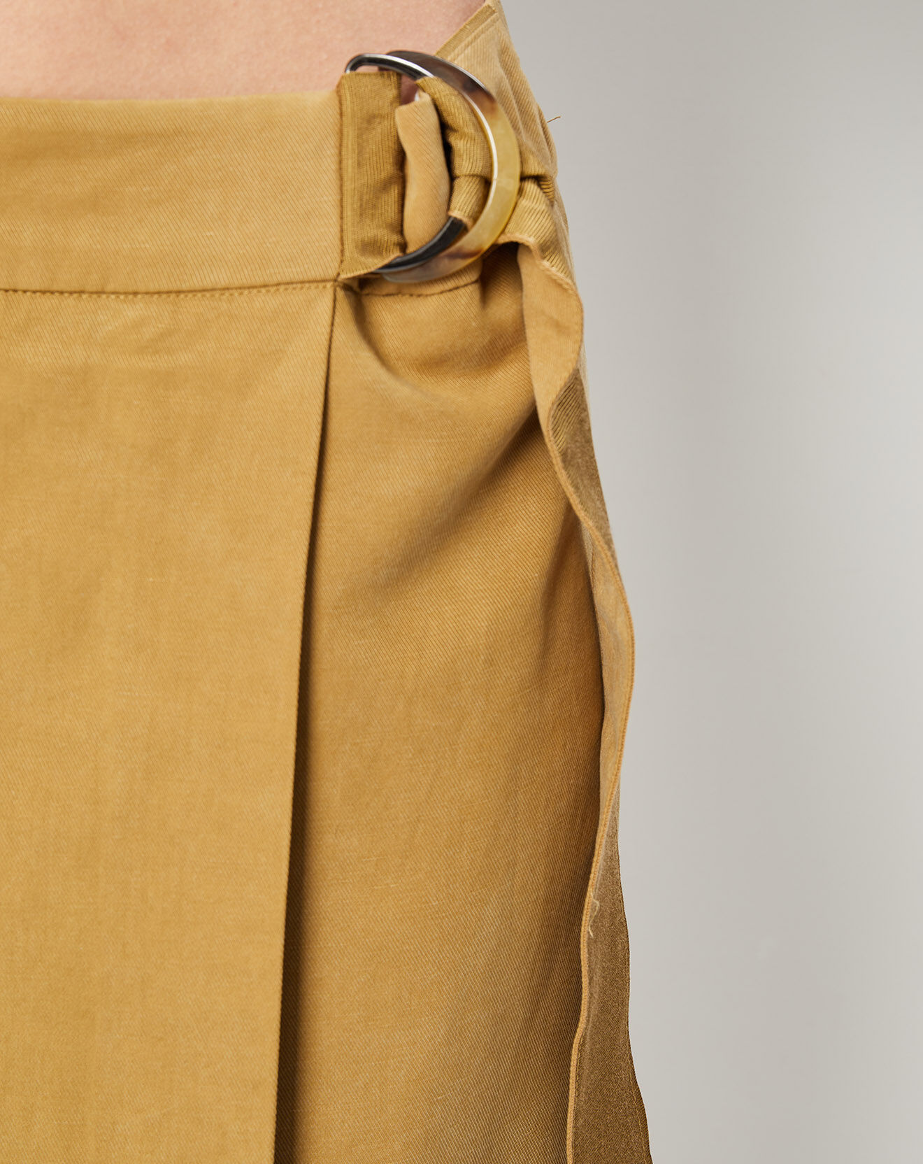 Esprit Jupe Portefeuille en Lin mélangé camel clair